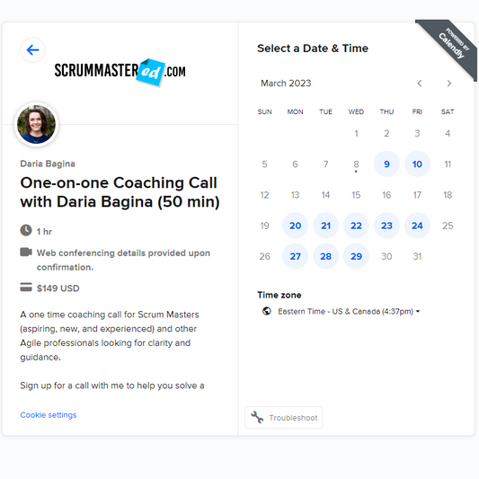 One-on-one Coaching Call with Daria