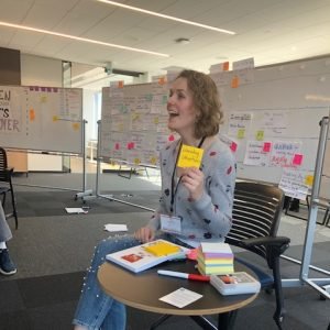 Daria Bagina Giving a Talk About Retrospectives at Agile Games Canada