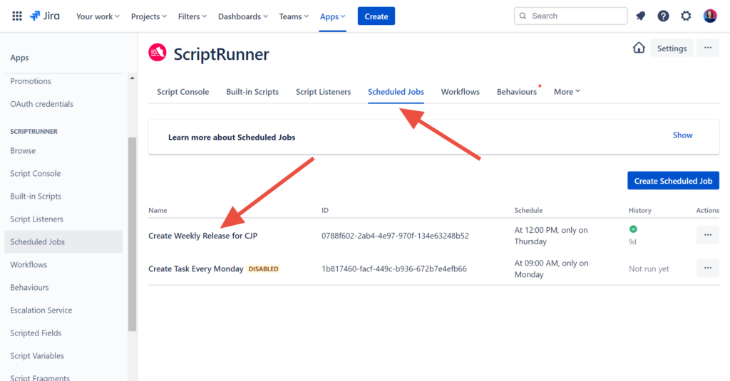 ScriptRunner Scheduled Jobs in Jira Create releases automatically - ScrumMastered 2024