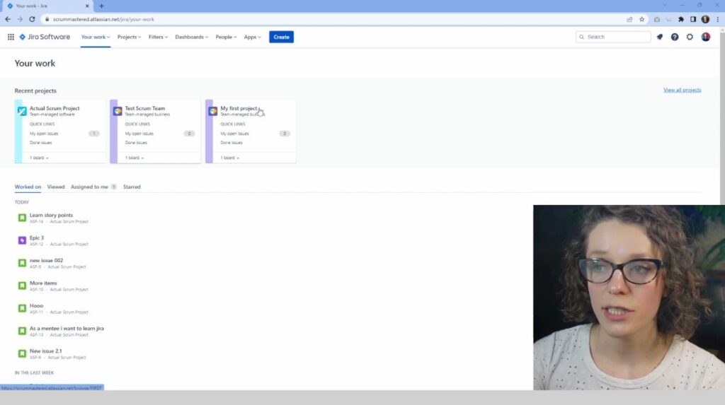 1 Main Jira window - ScrumMastered 2024