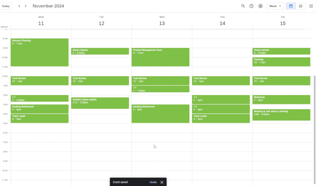 full meeting calendar - ScrumMastered 2024